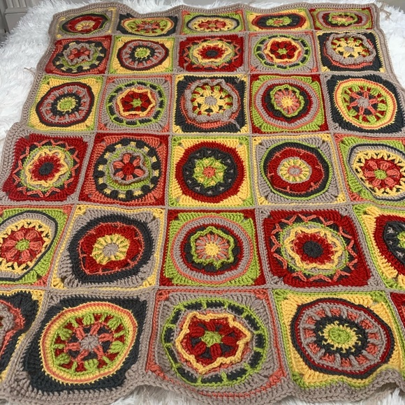 Other - Small Crochet Afghan Throw Blanket